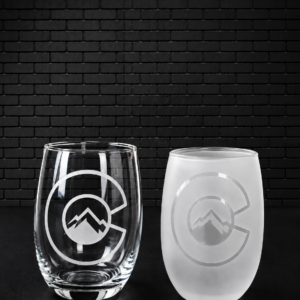 Stemless Wine Glass Narrow - COLORADO LOGO CCD