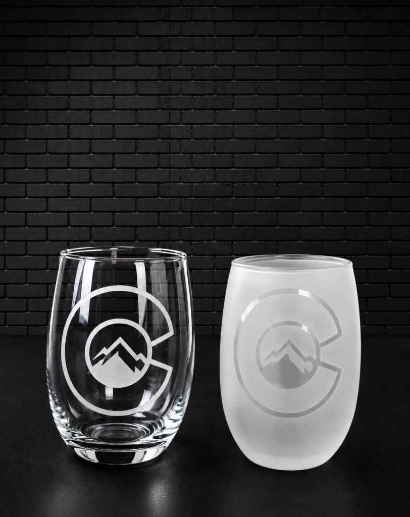 Stemless Wine Glass Narrow - COLORADO LOGO CCD