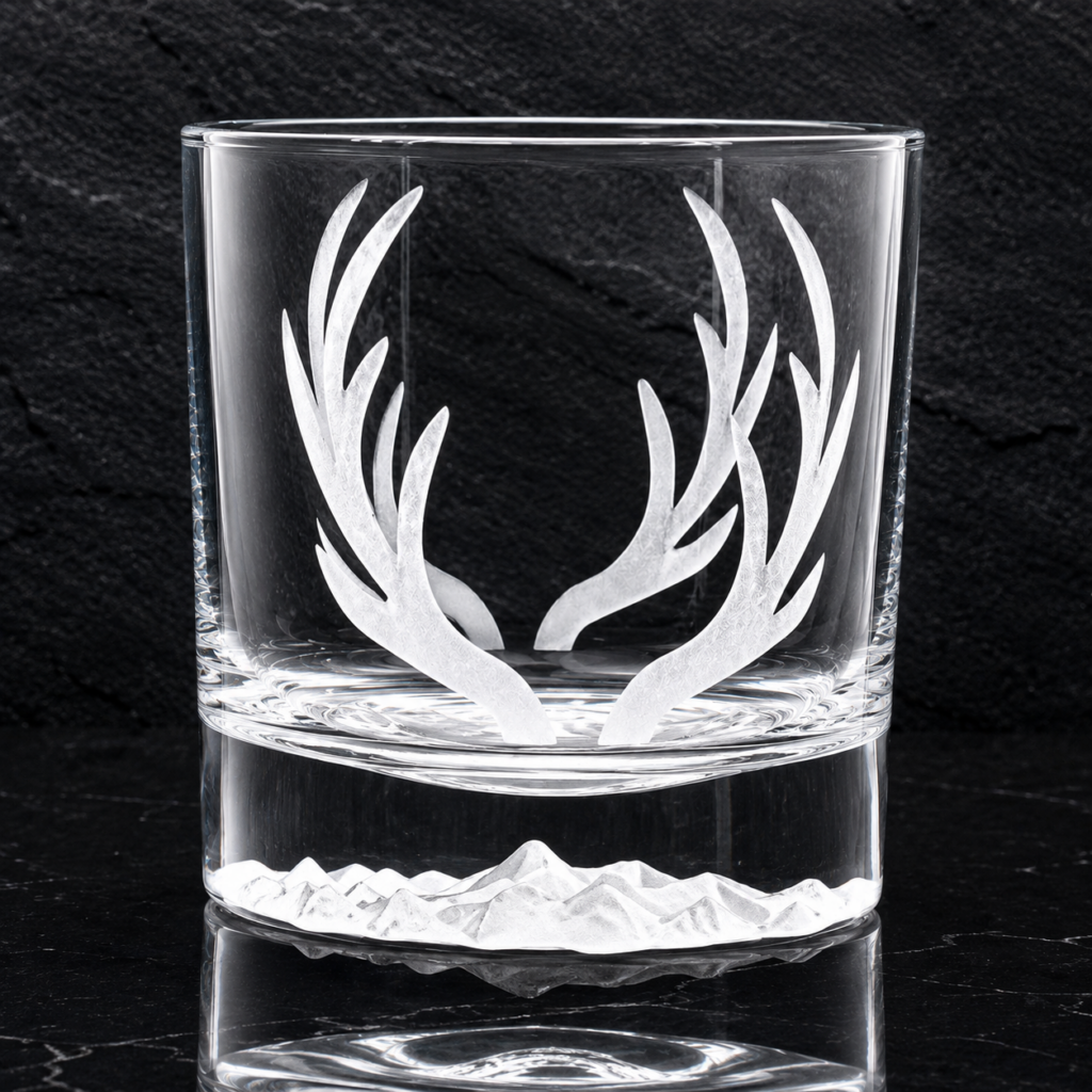 Crystal Rocky Mountain Rocks Glass- ANTLERS CCD