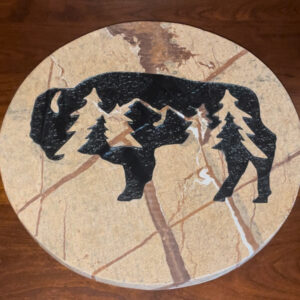 Bison Tree 10" Brown Forest Lazy Susan