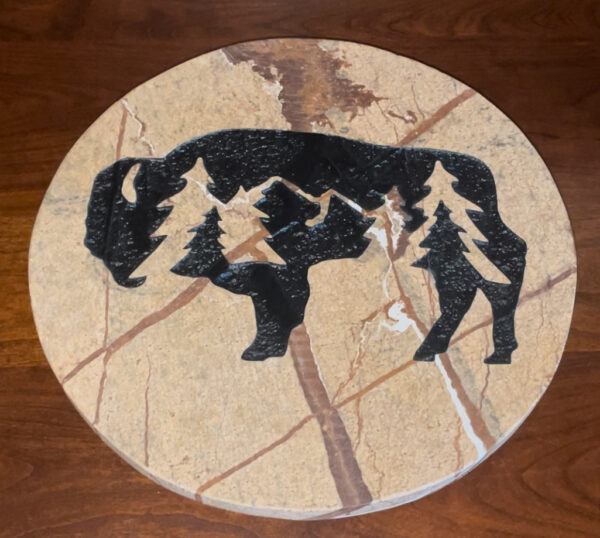 Bison Tree 10" Brown Forest Lazy Susan