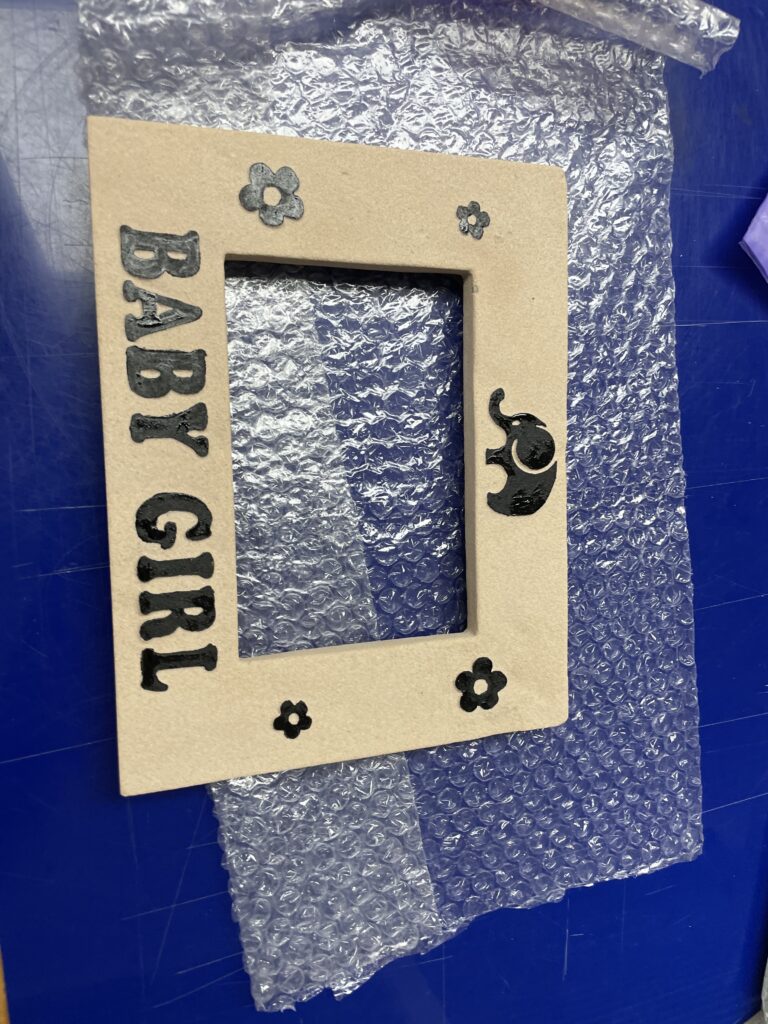 SPECIAL ORDER BABY GIRL STONE PICTURE FRAME