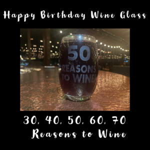 Birthday Stemless Wine Glass - Narrow