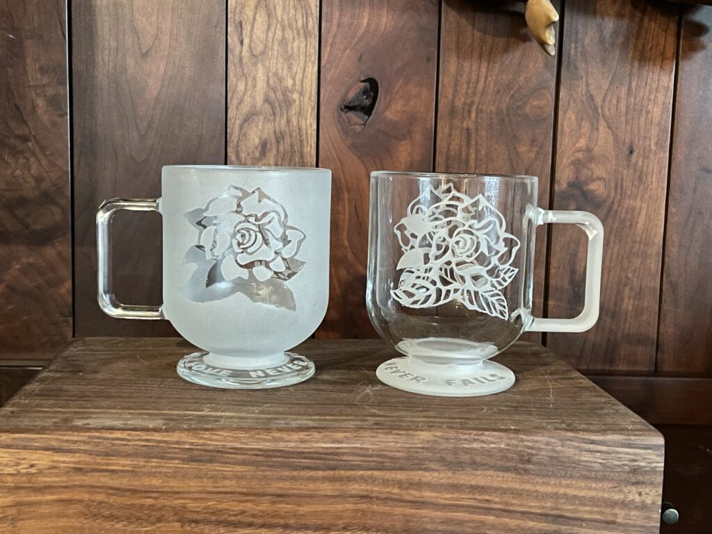 SPECIAL ORDER ROSE ON FOOTED MUG