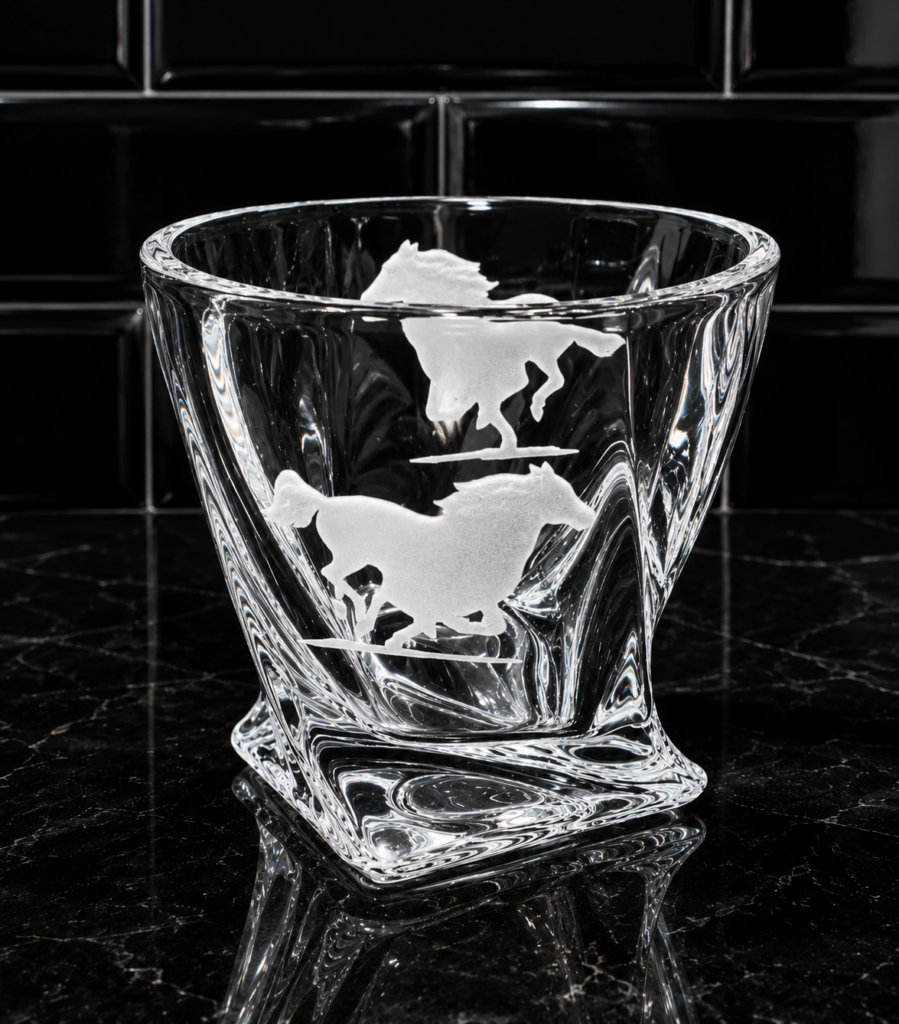 Twisted Whiskey Glass Old Fashioned - HORSE CCD