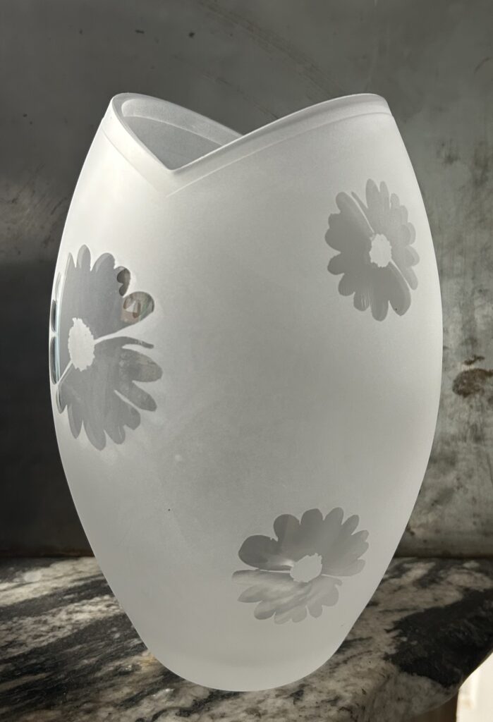 SPECIAL ORDER FROSTED DAISY VASE