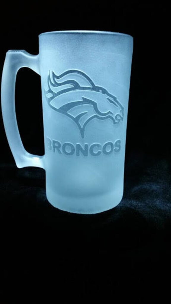 SPECIAL ORDER BRONCOS LARGE GLASS MUG