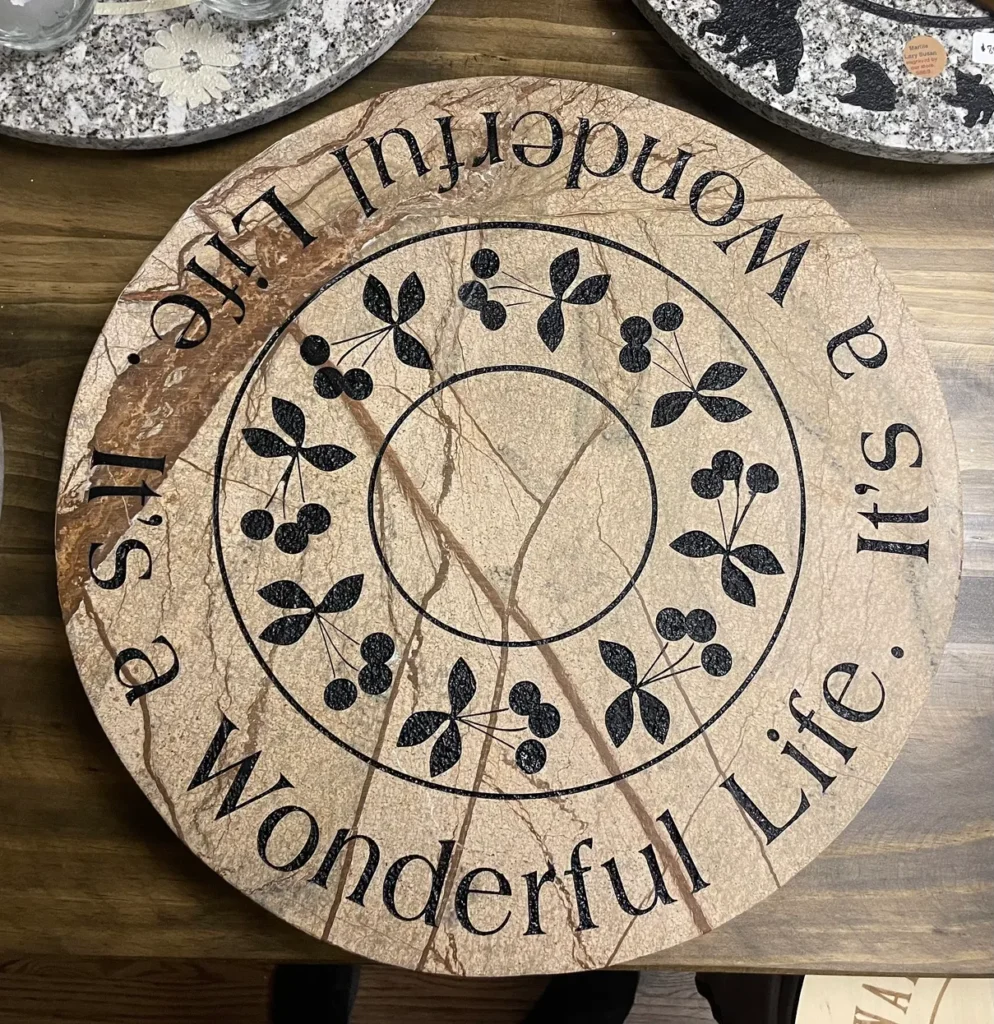 SPECIAL ORDER ITS A WONDERFUL LIFE WITH CHERRIES INNER BOARDER LAZY SUSAN