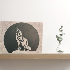 Wolf Moon Gray Marble Decor Board and/ or cheese board. Colorado Custom Decor.