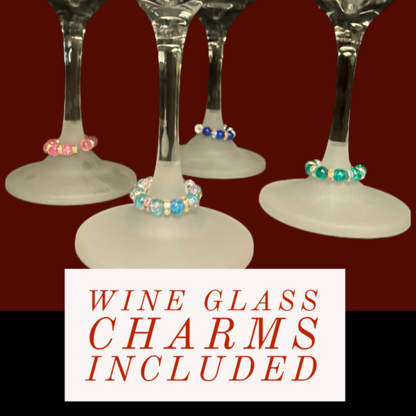 Wine Glass - CHEERS with wine charm CCD - Image 3