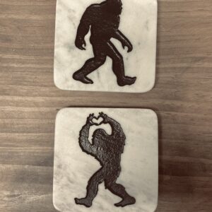 Yeti White Marble Coasters  - CCD