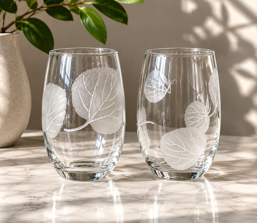Stemless Wine Glass Narrow - ASPEN LEAF CCD