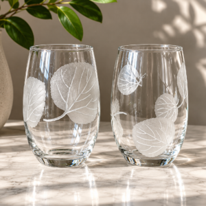 Stemless Wine Glass Narrow - ASPEN LEAF CCD
