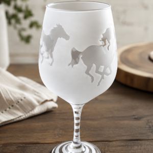 Wine Glasses  - HORSES RUNNING CCD