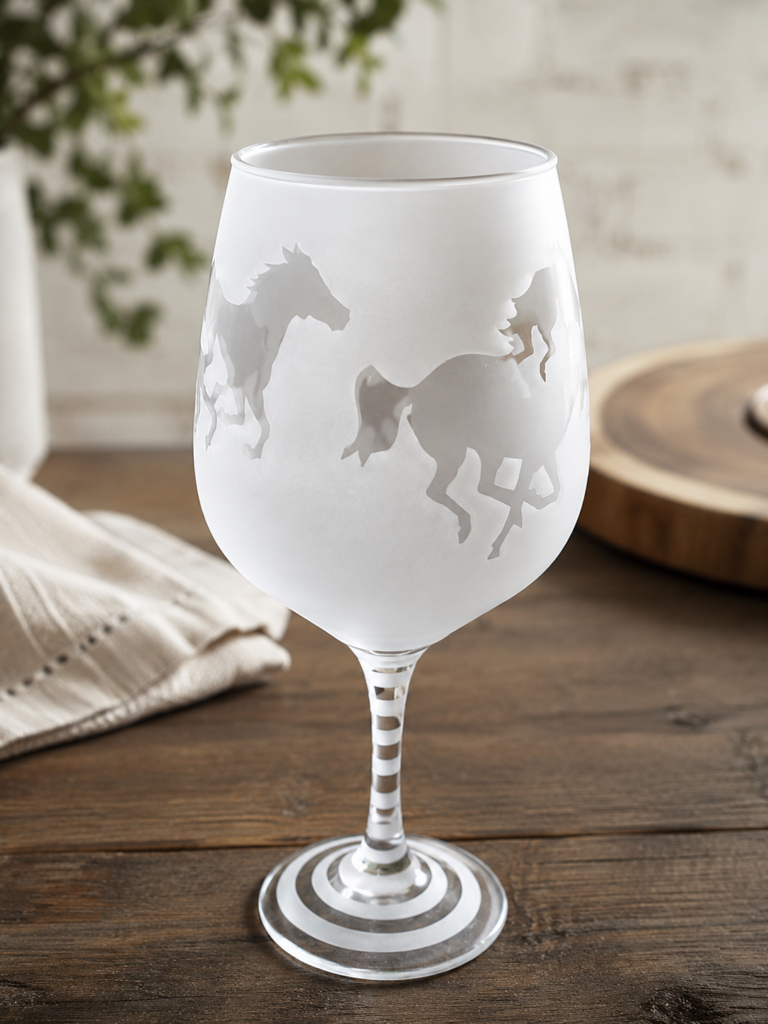 Wine Glasses  - HORSES RUNNING CCD