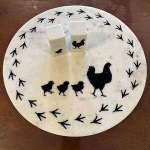 15” White Marble Lazy Susan : 3 Little Chicks CCD