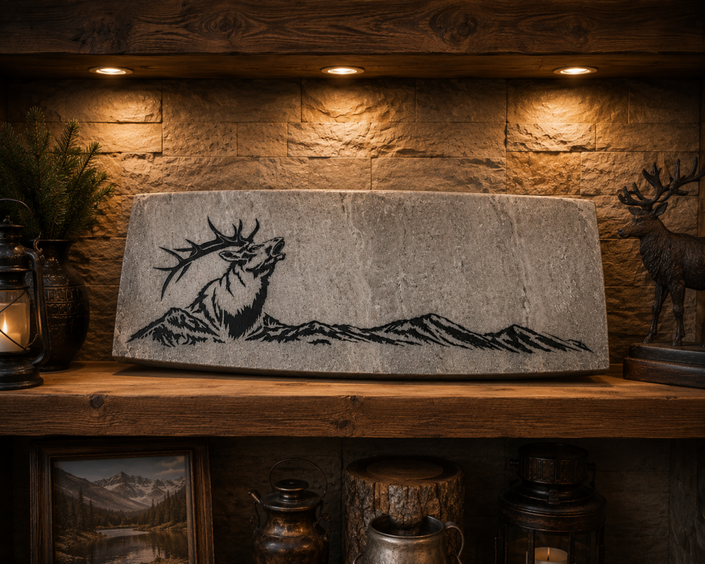 Long Marble Beige Board - Detailed Elk Mountains CCD