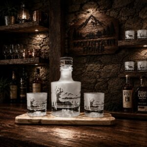 Crystal Mountain Base Decanter Set: Elevation Series
