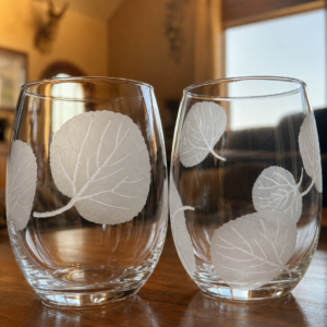 Stemless Wine Glass Narrow - ASPEN LEAF CCD