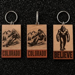 Multi Hardwood Keychain - Any Design